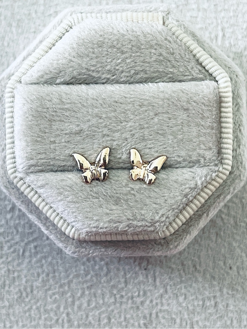 Tiny butterfly stud earrings
